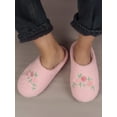 thumbnail image 2 of Women's Indoor House Slippers With Warm Plush, Floral Embroidery, Fashionable Design, Soft And Comfortable, Winter Bedroom Slippers, 2 of 4