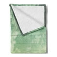 thumbnail image 2 of Jazz Music Soft Flannel Fleece Blanket, Old Worn Trumpet Stands Alone Against a Grungy Wall Outside of Jazz Club, Cozy Plush for Indoor and Outdoor Use, 60" x 80", Teal Beige Mustard, by Ambesonne, 2 of 5