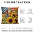 thumbnail image 5 of Cardinal Sunflower USA Flag Throw Pillow Cover Cardinals Angels Pillow Cover Happy New Year Throw Pillow Cases for Home Sofa Bedroom Livingroom, 5 of 5