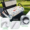 thumbnail image 5 of Golf Cart Seat Covers for 2 Seater,Rustic Pressed Floral Microfiber Cart Seat Towel Blanket,Vintage Multicolor Leaves Floral Absorbent Breathable NonSlip Bench Seats Protector for Golf Course 51"x31", 5 of 9
