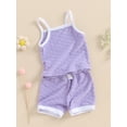 thumbnail image 3 of Bagilaanoe 2pcs Toddler Baby Girl Shorts Set Sleeveless Flower T Shirt Tops + Shorts 6M 12M 18M 24M 3T 4T Kids Casual Summer Clothes, 3 of 7