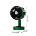 thumbnail image 3 of Mouliraty Portable Desktop Fan, Infinitely Adjustable Gears Strong Wind Quiet Work Fan for Home Bedroom Office Dorm Desk Indoor Outdoor Summer Gift, Green, 3 of 6