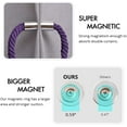 thumbnail image 3 of 4 Pack Strong Magnetic Curtain Tiebacks Boho Decoration Drape Tie Backs Natural Cotton Handmade Double Rope Curtain Holdbacks for Thin or Thick Home & Office Window Drapery (Purple), 3 of 3