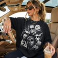 thumbnail image 3 of Retro Halloween Monster Selfie Shirt, Frankenstein Werewolf Dracula Bubblegum, Funny Spooky Season Tee, Halftone Classic, 3 of 4