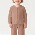 thumbnail image 1 of Prendas de abrigo y chaquetas informales sin capucha de manga larga para niños, abrigo para bebés, blusa de moda de otoño y primavera con jersey, camisa de manga larga con cuello redondo de color liso, 1 of 7