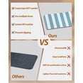 thumbnail image 3 of Stair Treads for Wooden Steps, Aqua Striped Peel and Stick Stair Treads with Reusable Adhesive, Modern Farmhouse Blue White Stripes Non Slip Indoor Stairs Runner Rugs Mats for Elders Dogs 8"x30" 7PCS, 3 of 7