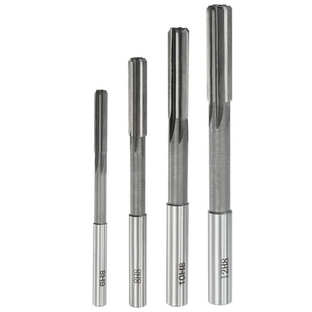 

Chucking Reamer Set Lathe Machine Reamer Straight Flute Milling Cutter High Speed Steel H8 Tolerance (6mm-12mm) 4pcs