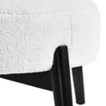 thumbnail image 5 of GDF Studio Acamar Polyester and Birch Wishbone Accent Chair, White + Black, 5 of 13