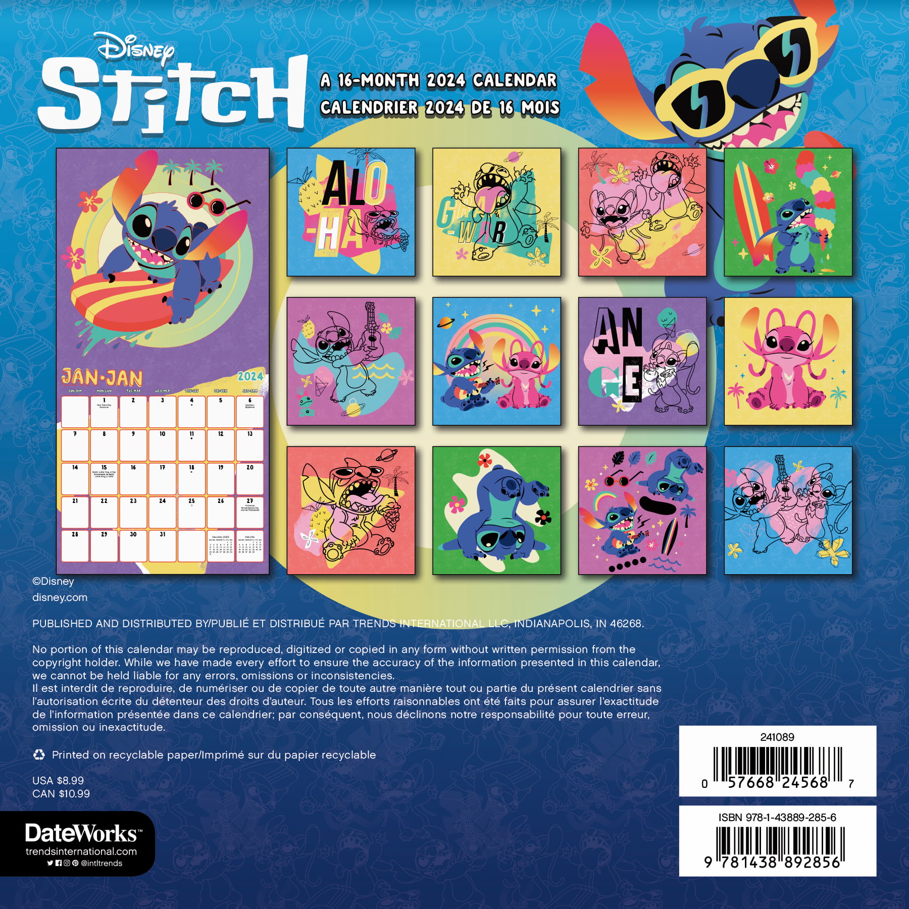 Lilo & Stitch 2024 Calendar [OCT PRE-ORDER ONLY] – Oracle Trading Inc.