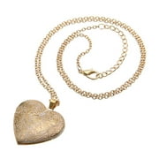 ANNA Retro Heart-shaped Necklace Locket Mini Photo Frame Box Pendants For Women Charm