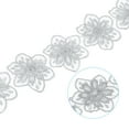 thumbnail image 4 of Uxcell 1 Yards Flower Trim Ribbon, 2 Pack Floral Lace Ribbon Pearl Edging Decorating Embroidered Trim Style 1, Grey, 4 of 6