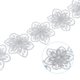 thumbnail image 4 of Cinta de flores Uxcell de 1 yarda, paquete de 2 cintas de encaje floral con borde de perlas, estilo 1, gris, 4 of 6