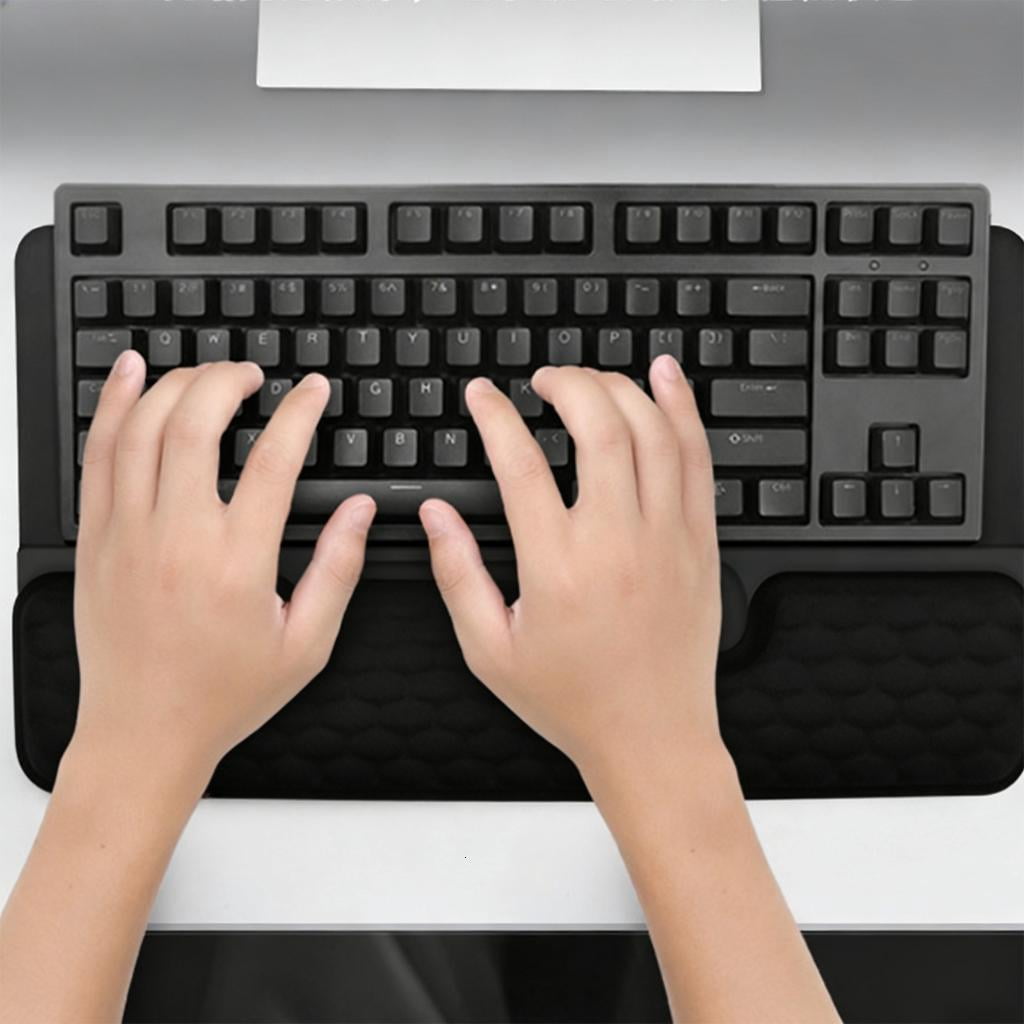 High Comfort Memory Foam Wrist Rest Keyboard Tray Slow Rebounds for Long Cushioning and Muscle Relaxation
