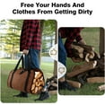 thumbnail image 6 of Large Waxed Canvas Firewood Carrier, Heavy Duty Firewood Log Tote, for Carrying Wood, Fire Place Sturdy Wood Storage Bag with Handles for for Easy Carry, 6 of 8