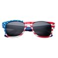 thumbnail image 2 of grinderPUNCH Kids American Flag Sunglasses USA Blue Stars and Stripes Retro Design 80's AGE 4-12, 2 of 7