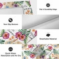 thumbnail image 6 of Coastal Tropical Outdoor Rug for Patio/Deck/Porch, Non-Slip Large Area Rug 6 x 9 Ft, Green Palm Leaf Flowers Straw Hat Indoor Outdoor Rugs Washable Area Rugs, Reversible Camping Rug Carpet Runner, 6 of 8