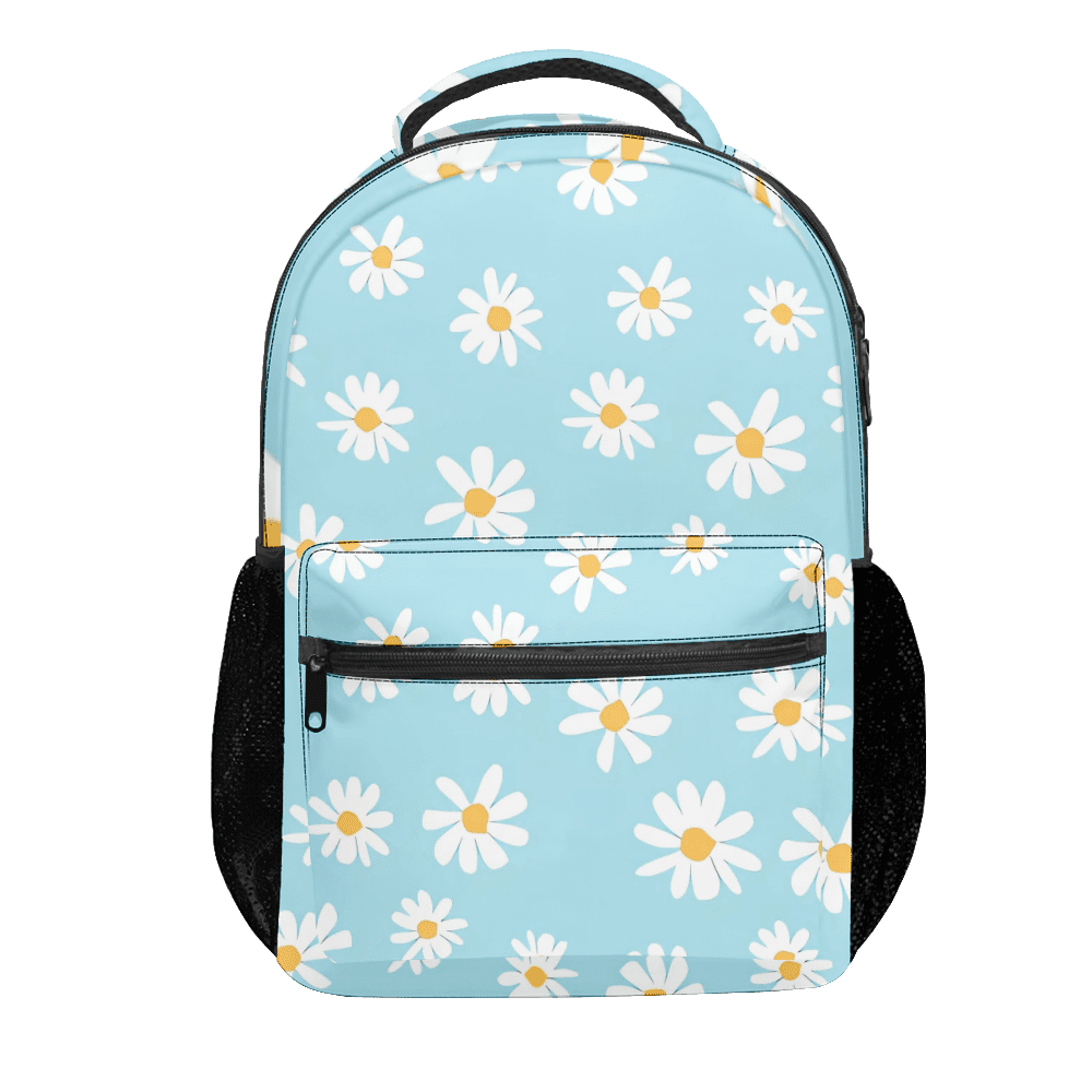 Daisy Backpack Cute Flower Print Backpacks Women Girls Travel Big ...