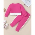 thumbnail image 2 of ZOEREA Toddler Baby Girls Clothes Outfits Long Sleeve Pullover Sweatshirt Tops + Pants Set Fall Winter Sweatsuits 1-6T, 2 of 6