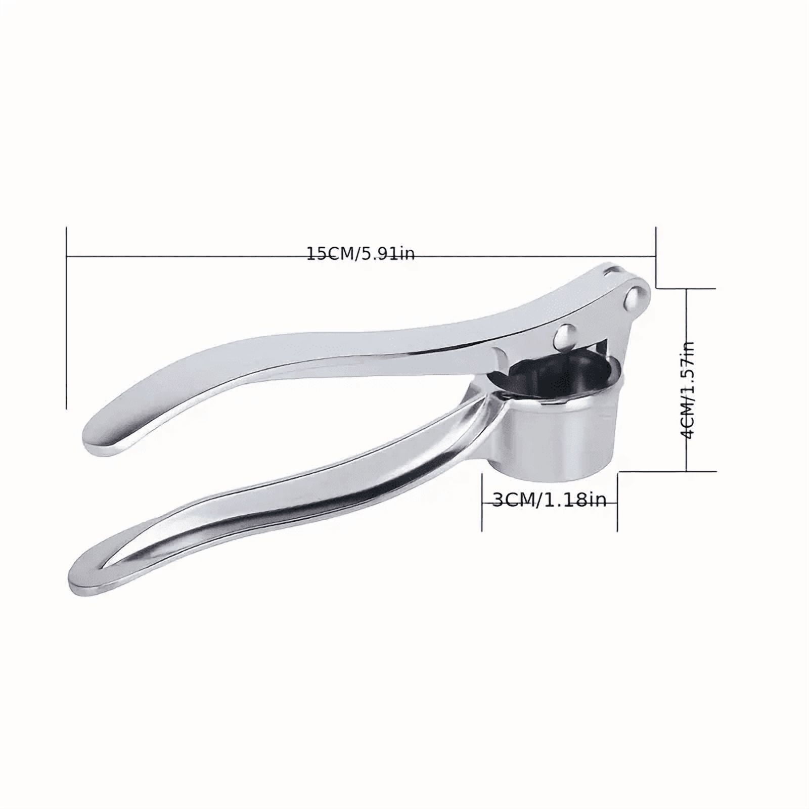 Professional Stainless Steel Garlic Press, Heavy Duty Mincer for Ginger & Nuts, Effortless to Squeeze, Easy Clean Design