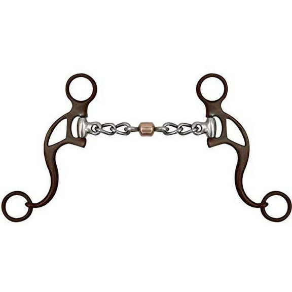 Showman Brown Steel Chain Mouth Bit w/ Copper Roller