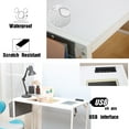 thumbnail image 2 of JJS Small Computer Desk Simple Style Writing Desk for Small Spaces 48 Inch Home Office Modern Student Study Laptop Writing Table with Storage Bag USB Hub, White, 2 of 6