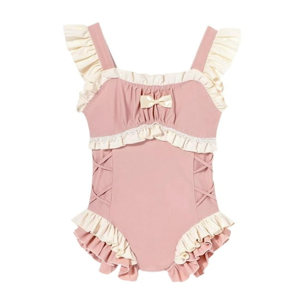 Traje de baño para niñas, vestido de baño, ropa de playa, traje de baño de verano, ropa para niños suave SG
