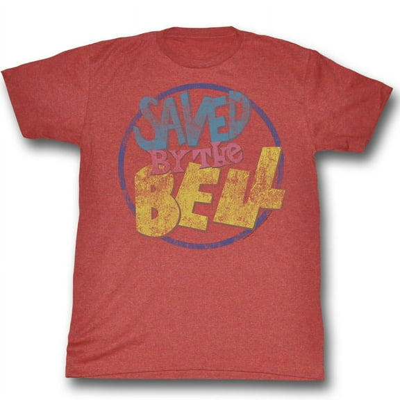 Saved By The Bell Tv Distressed Logo Adult Short Sleeve T Shirt