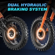 ASKGO GT16 Electric Dirt Bike for Adults,3000W Peak Electric Motorcycle 40MPH 48V 30A Battery,100Miles Electric Bike,16Tire Ebike,Dual Hydraulic Brakes E Mountain Bike,Full Suspension,UL2849