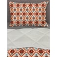 thumbnail image 3 of Tribal Comforter & Sham Bedding Set, Prehistoric Traditional Aztec Folk Motif with Geometric Triangles Native Design, 3 pcs Duvet Set Microfiber Filling Quilt, 5 Sizes, Teal Cream Red, by Ambesonne, 3 of 4