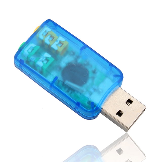 USB Audio Sound Card Adapter For 2000 / XP. USB 2.0 Virtual External Mic Speaker 3D 5.1 Channel Audio PC Sound Card Adapter