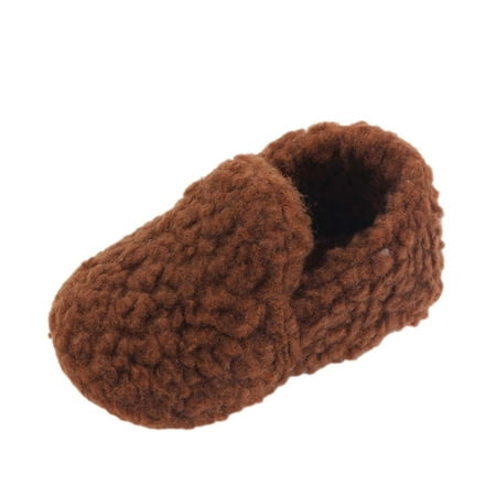 

Binmer Winter Toddler Shoes Baby Cute Fashion Solid Color Cotton Slipper Non-Slip Soft Bottom Shoes