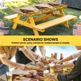 thumbnail image 6 of Farmhouse Sunflowers Table Cloths for 6 Foot Rectangle Tables, Vintage Roosters Farm Countryside Patio Waterproof Elastic Fitted Tablecloths, Washable Rectangular Table Cover for Camping, 6 of 8