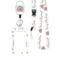 thumbnail image 1 of Cordones para profesores para credenciales de identificación y llaves, bonito cordón con cuentas y porta credencial para mujeres, maestras, enfermeras, 1 of 5