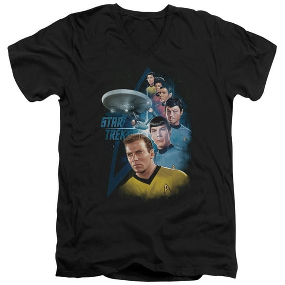 Star Trek - Among The Stars - Slim Fit V Neck Shirt - Small
