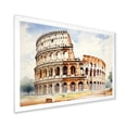 thumbnail image 2 of Designart "Iconic Roman Landmark The Colosseum IV" Landscapes Framed Wall Art Decor - Traditional White Italy Bedroom Framed Canvas Wall Art, 2 of 6