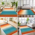 thumbnail image 4 of Area Rugs 2.7'x5', Burnt Orange Blue Ombre Carpet Runner Indoor Outdoor Rugs Home Decor Aesthetic, Modern Art Aesthetics Abstract Non Slip Mats Washable Accent Rug for Living Room Bedroom, 4 of 8