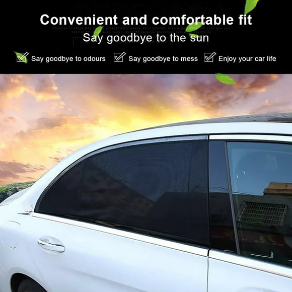 1 Paire de Pare-Soleil pour Fenêtre Latérale de Voiture Noir Accessoires de Coiffure Auto Rideaux Prévention des Moustiques Pare-Soleil Maille Rafraîchissante pour Bébé Voiture/fenêtre avant