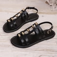 thumbnail image 6 of YgkuHd Women's Casual Flat Loafers Patent Leather Upper Gold-Outlined Croc Embossing Slip-On Style Chunky Sole Comfort Black,5.5, 6 of 9