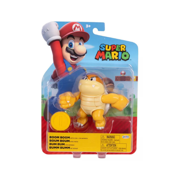 Jakks Pacific Nintendo Super Mario Bros Boom Boom 4-Inch Action Figure with Coin