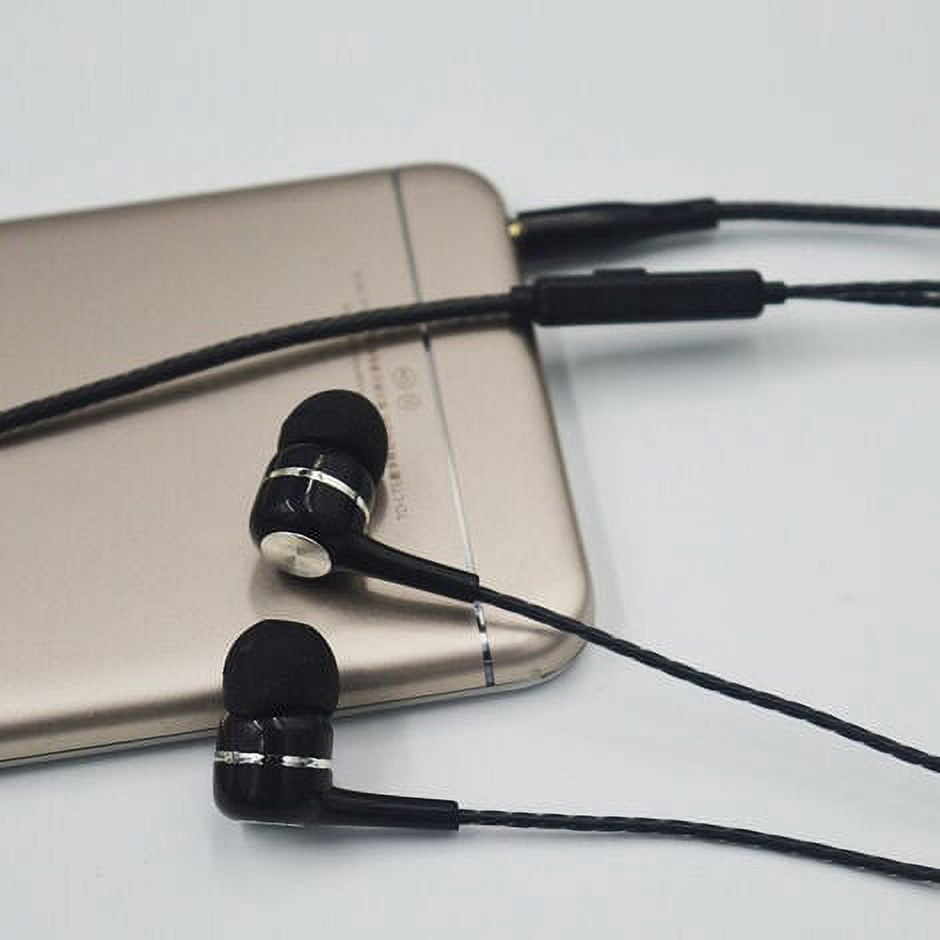 Intra-auricular headphones compatible with noise reduction: Insulating earbud headphones (black)