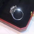 thumbnail image 4 of K-KED Gorgeous 925 Silver Filled Rings Cubic Zirconia Anniversary Delicate Jewelry Size 6-10-9, 4 of 6