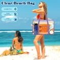 thumbnail image 2 of Bolsa Transparente de Playa Fammart para Mujer, Impermeable con Cierre, 2 of 8