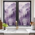 thumbnail image 3 of Purple Mountain Window Privacy Film, Misty Forest Nature Woodland Pine Tree Landscape Static Cling UV Sun Blocking Tint Film Heat Control Windows Films for Bedroom Window Stickers 17.7"x39.3", 3 of 8