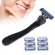 thumbnail image 5 of Fugacal Juego de maquinilla de afeitar manual, maquinilla de afeitar para hombre con tira de lubricación, hoja de detección elástica de seis capas, a prueba de óxido, lavable para uso Fugacal No se aplica, 5 of 6