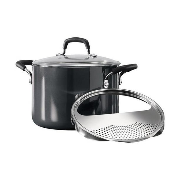 Tramontina 6504716 9 in. 6 qt. Aluminum Pasta Pot Gray