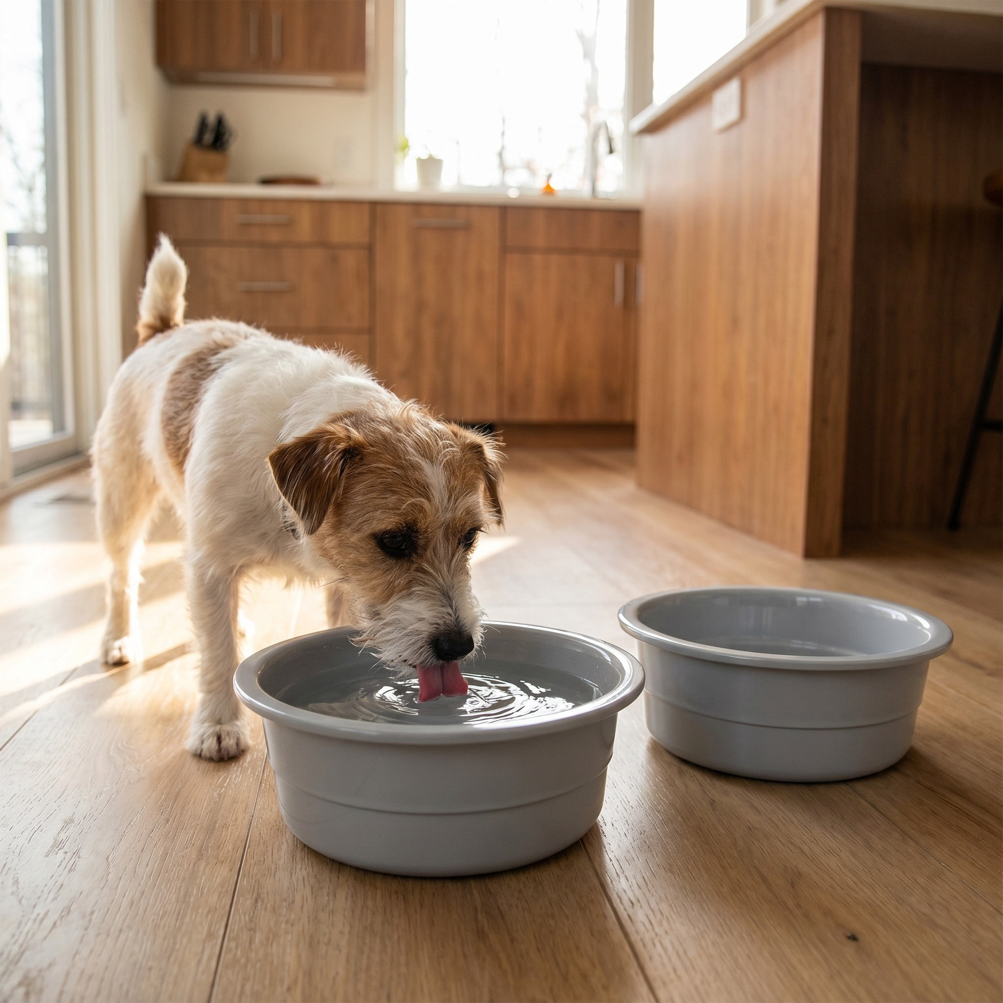 (2 pack) Vibrant Life Small 2.5-Cup Crock Pet Bowl, Gray