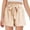 Beige——Back to School, variant on Oiangi Girls Cotton Shorts Ruffled Elastic Waist Boxers Casual Loose Fit School Uniform with Pockets Black 7-8 Years
