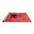 thumbnail image 2 of Ahgly Company Machine Washable Indoor Round Abstract Red Modern Area Rugs, 8' Round, 2 of 4
