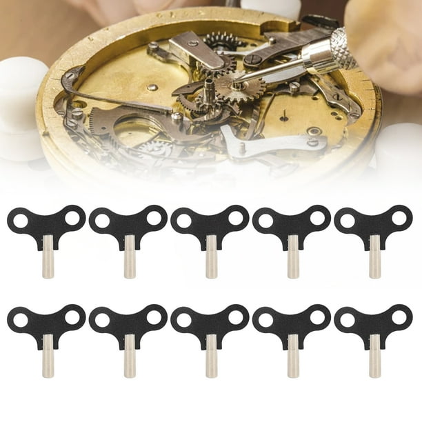 Reloj de pared de acero con llave de cuerda, relojes de escritorio
