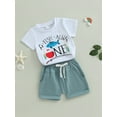 thumbnail image 3 of Coduop Baby Boys 2Pcs Outfit Set,Short Sleeve T-Shirt and Shorts Summer Infant Boy Clothes Set, 3 of 8